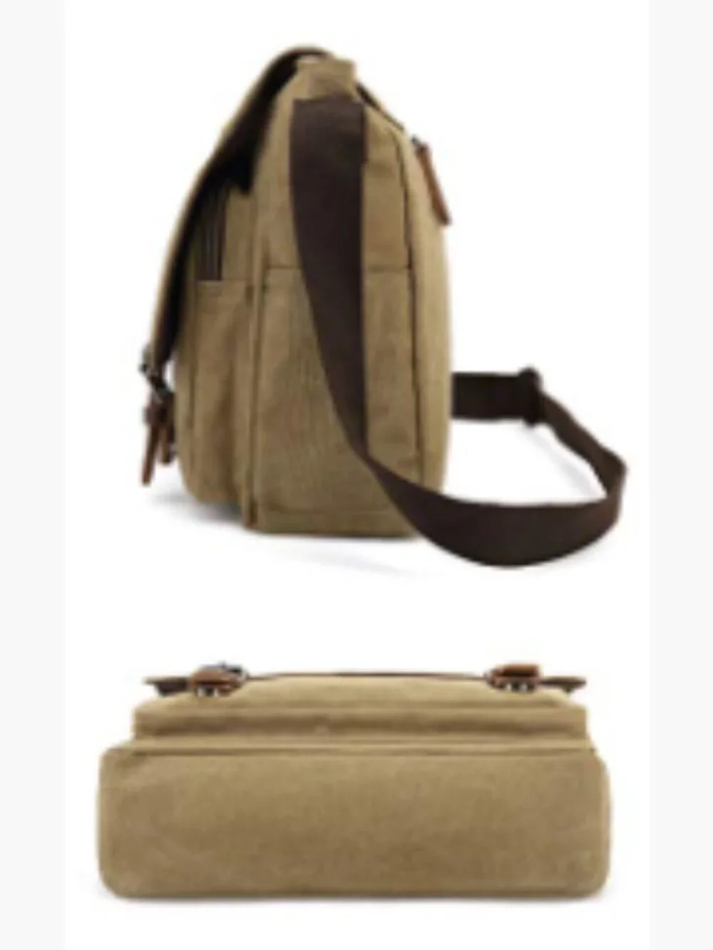 Vintage Canvas Messenger Bag Large Travel Crossbody Laptop Bag